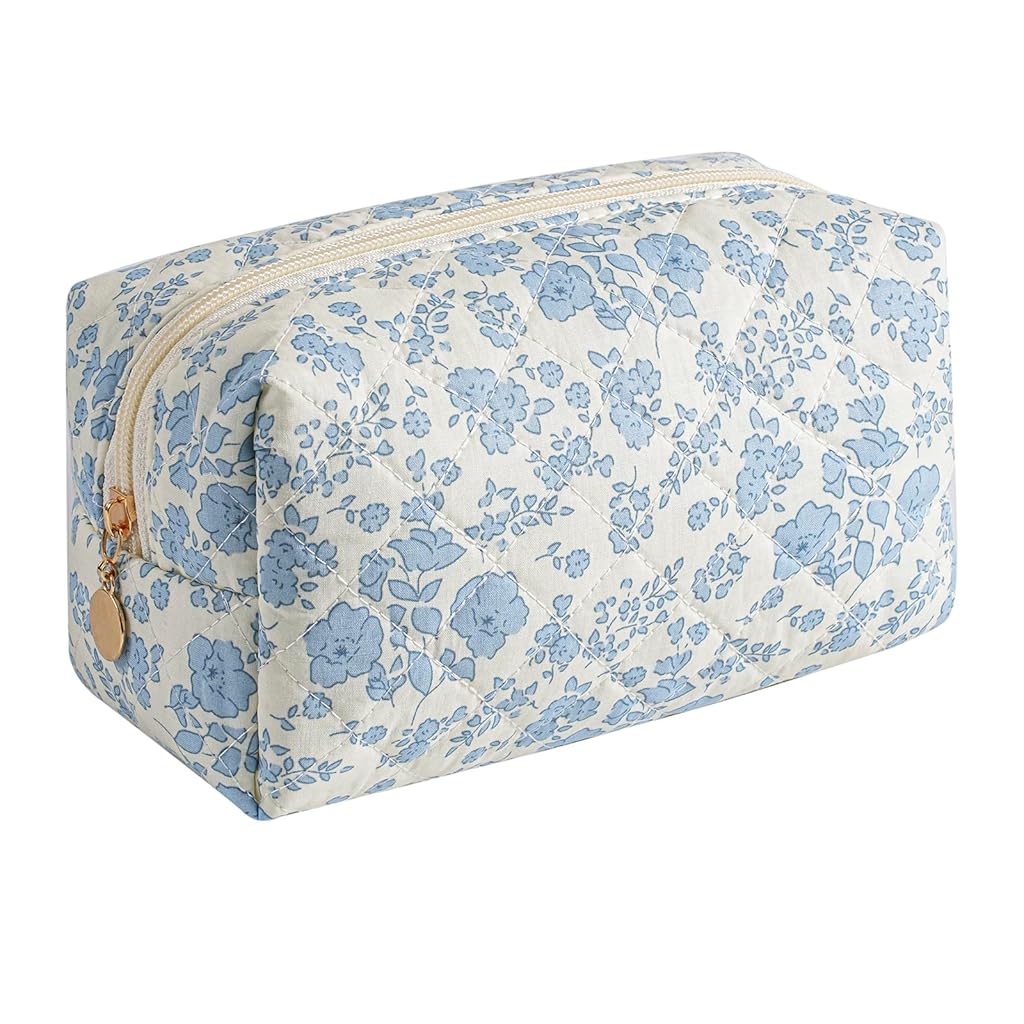 MAYCREATE® Fashion Makeup Bag Travel Makeup Pouch Blue Floral Soft Zipper Pouch Utility Zipper Pouch Pencil Pouch Gadget Pouch Stationeries Storage Pouch Makeup Tool Organizer Bag, 20.5x9x9.5cm MAYCREATE® Fashion Makeup Bag Travel Makeup Pouch Blue Floral Soft Zipper Pouch Utility Zipper Pouch Pencil Pouch Gadget Pouch Stationeries Storage Pouch Makeup Tool Organizer Bag, 20.5x9x9.5cm